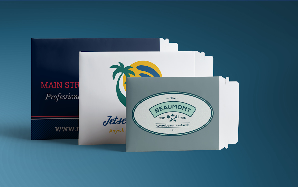 Custom shipping envelopes in different sizes 