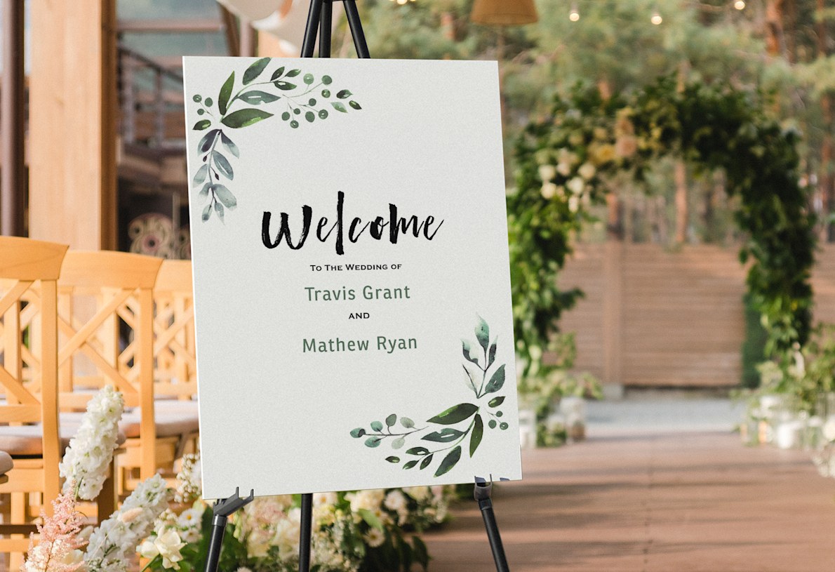 pvc-free board sign for weddings