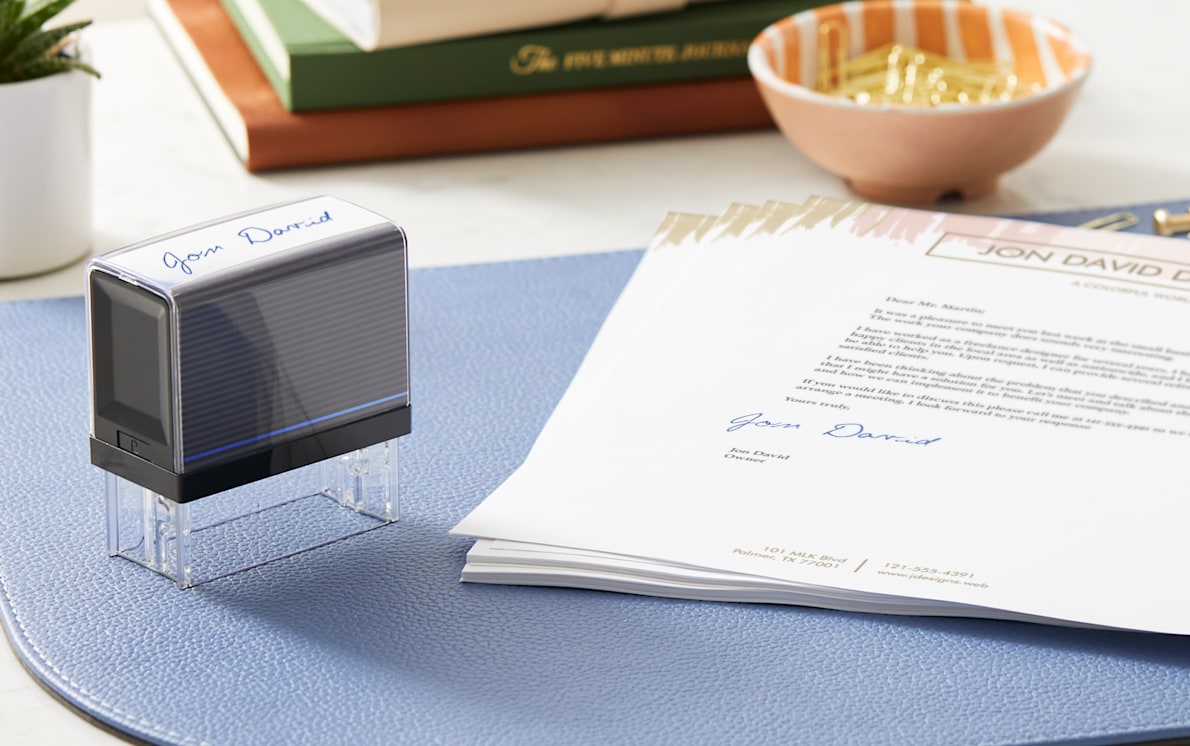 Create Your Own Custom Signature Personalized Sel Self-inking