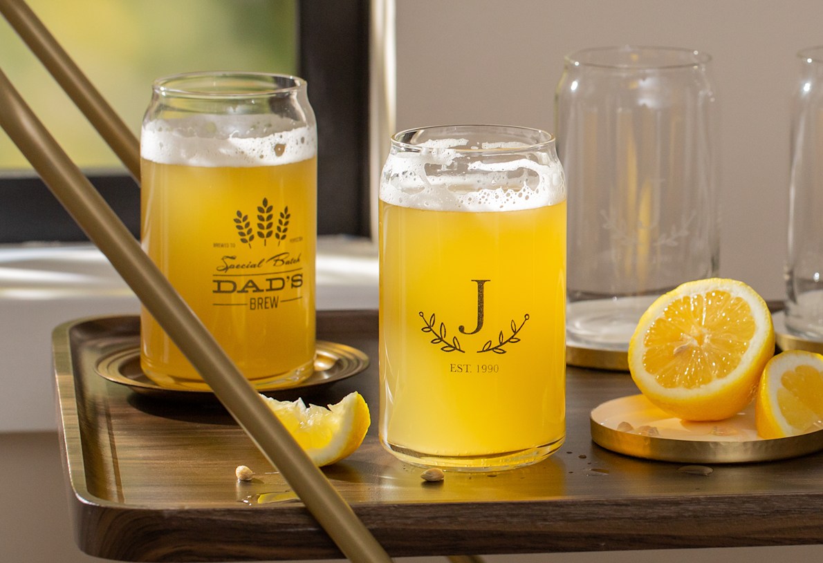 Beer can glass top