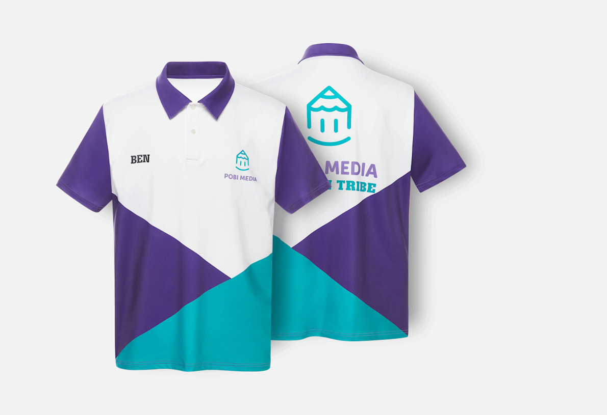 Custom Design Sublimation Printing 100% Polyester Polo T Shirt