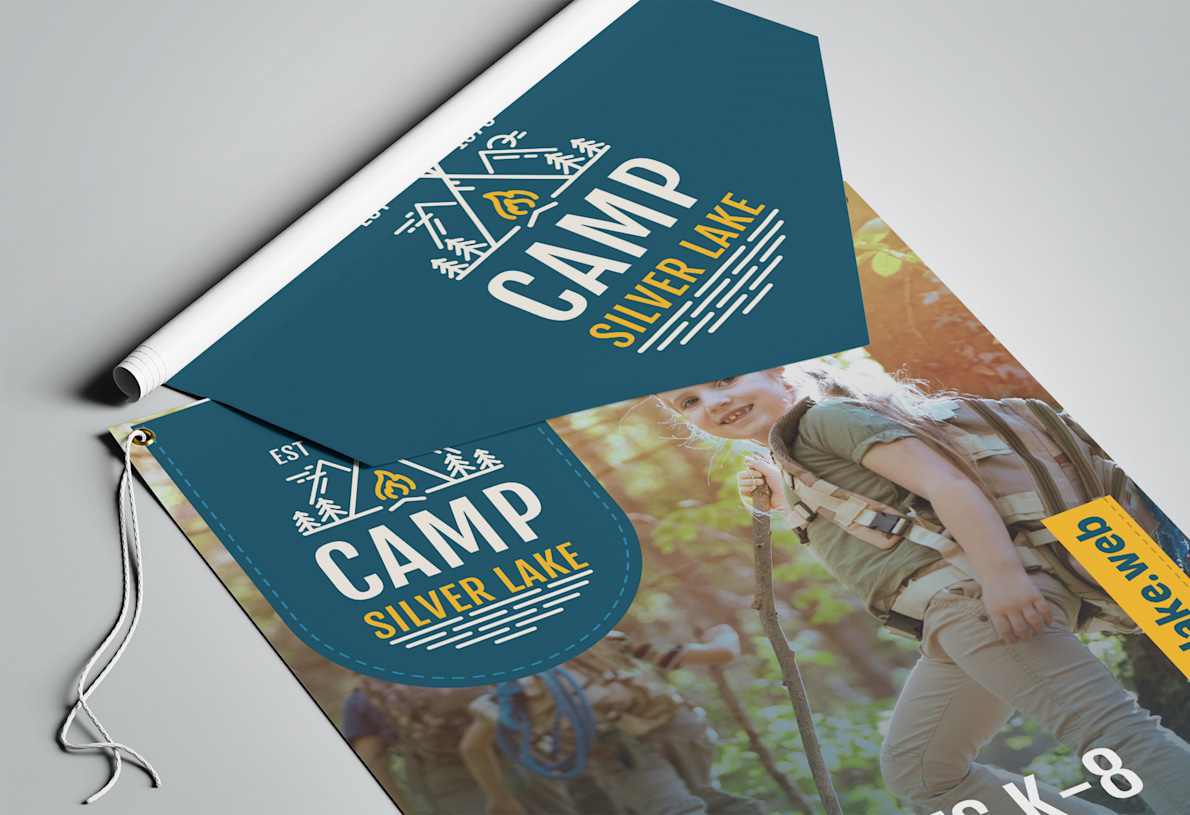 Summer camp pennant banners
