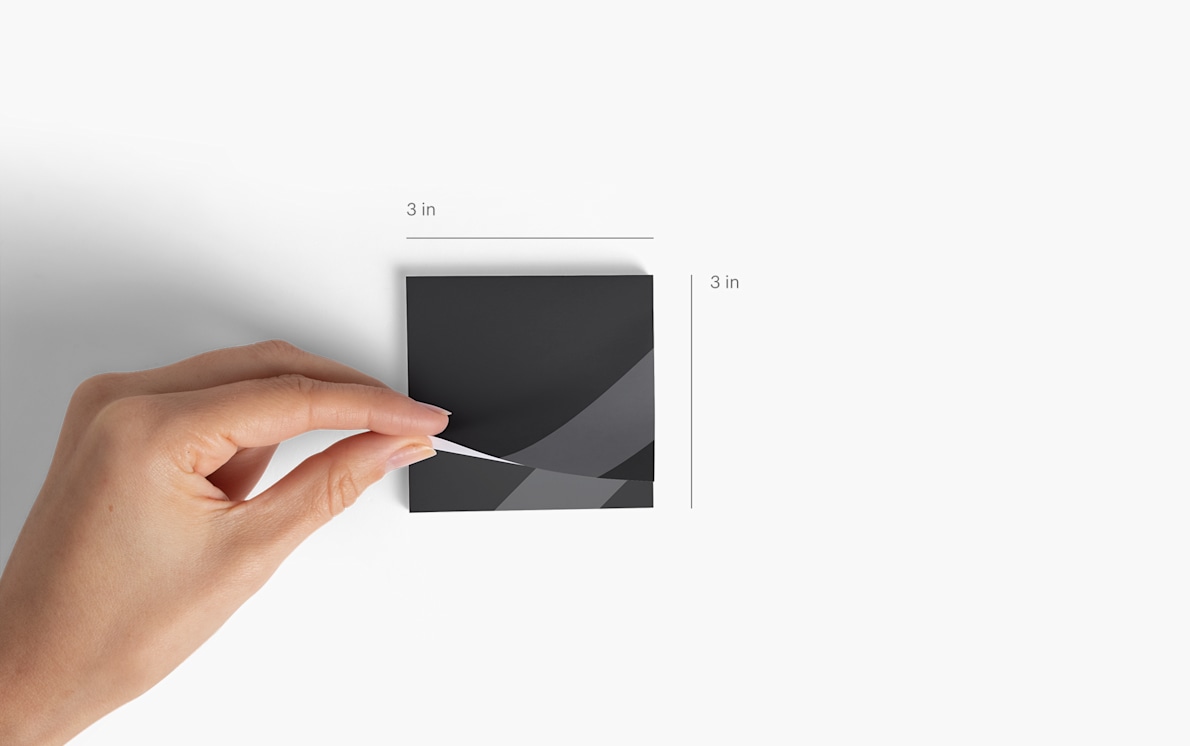 Pre printed post it notes top
