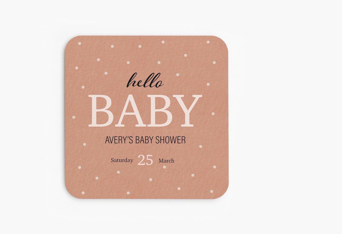 Personalised paper clearance coasters for drinks