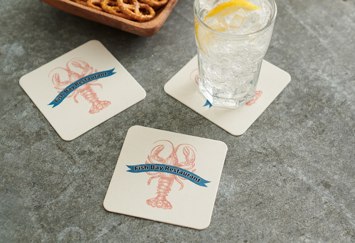 Custom Map Coaster Set, customizable coasters