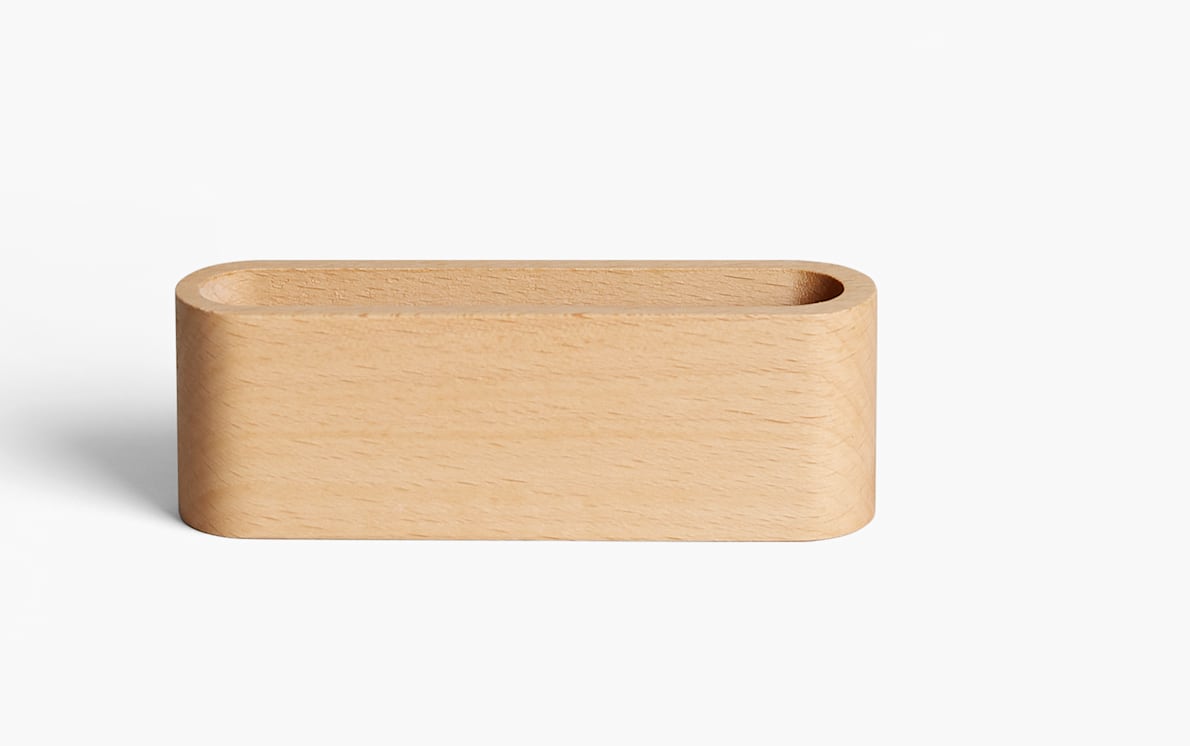 Wooden outlet card holder