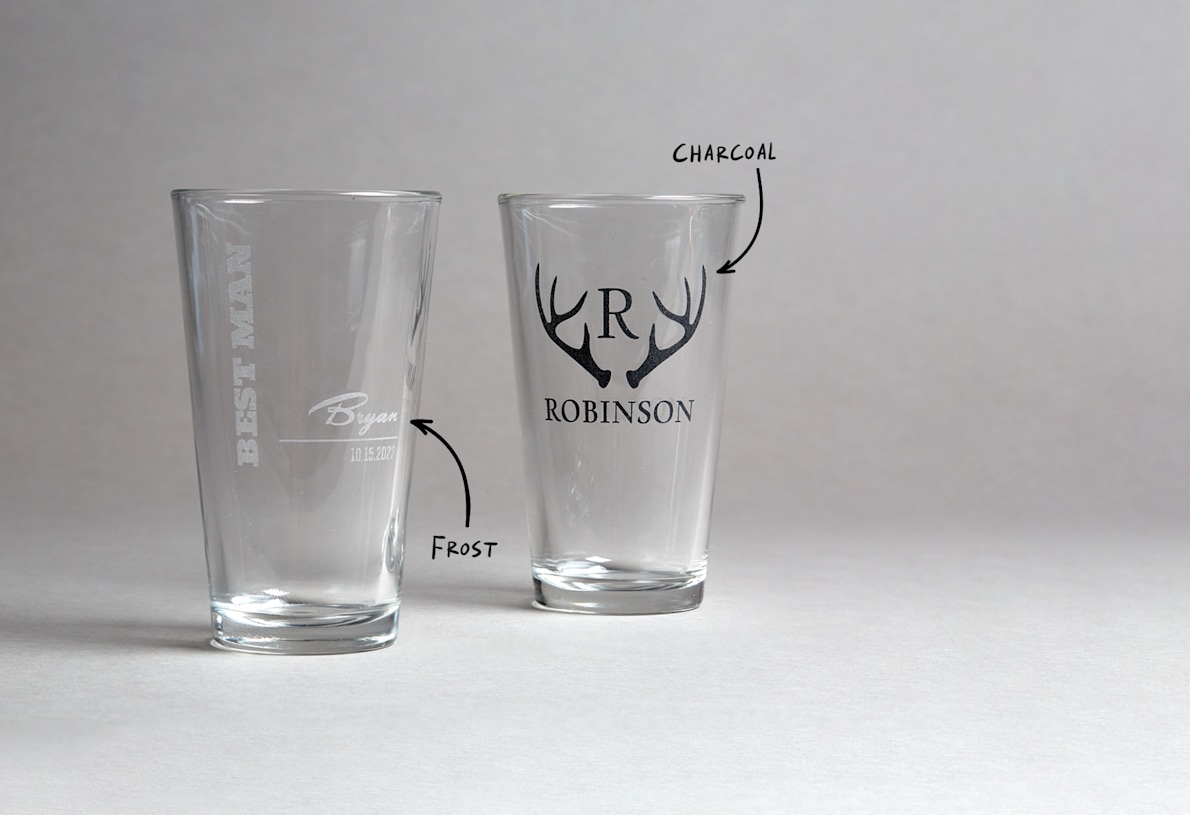 Etched Can Glasses