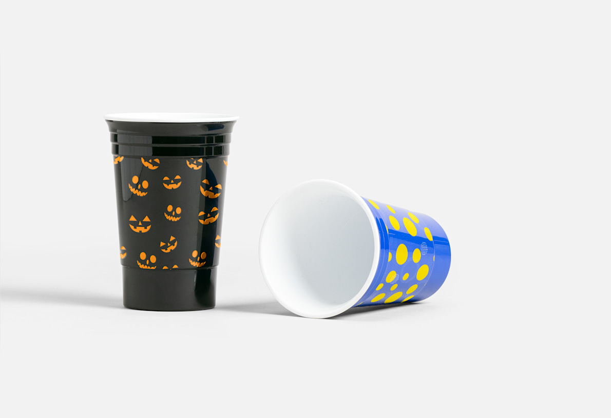 Choice 16 oz. Black Plastic Cup - 50/Pack