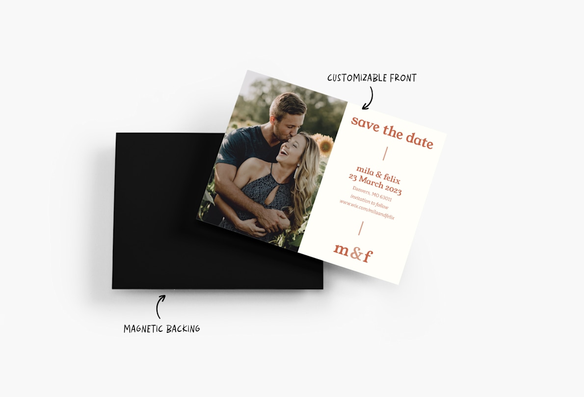 Custom Full Color Save The Date Magnets With Envelopes 5 12 x 4 14