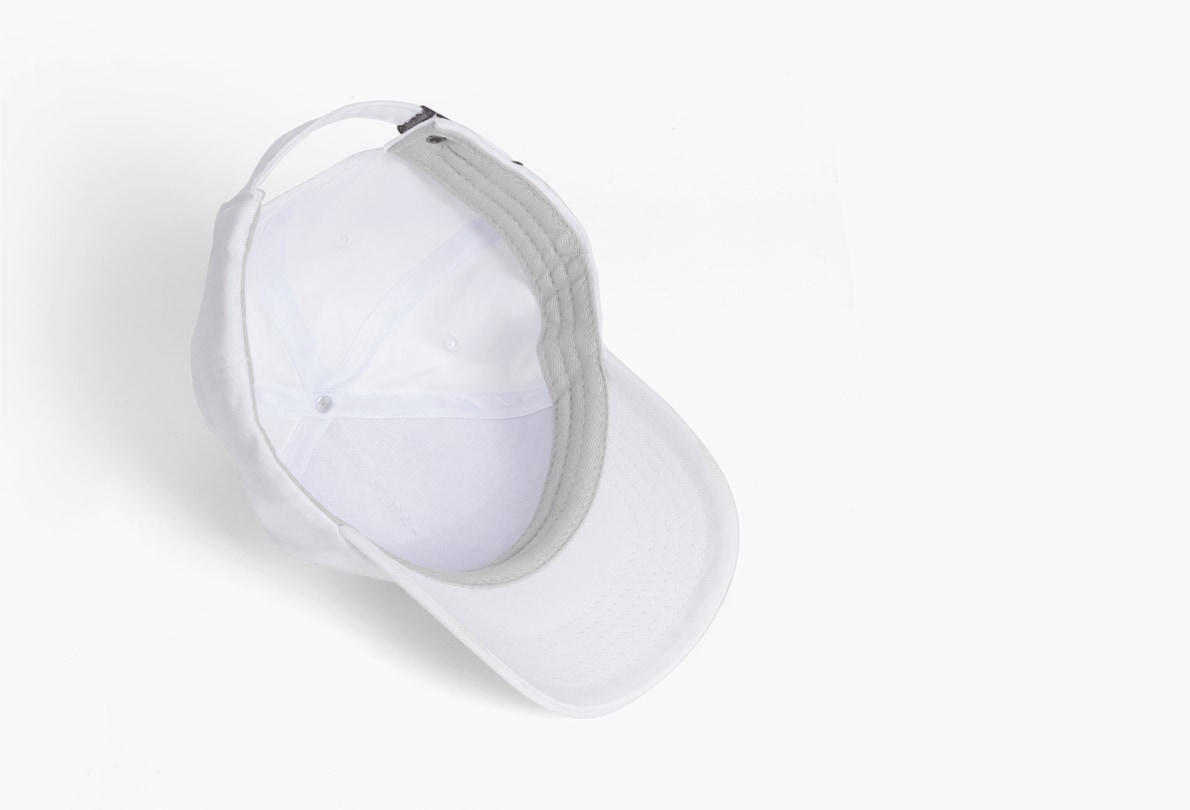 White ball cap discount