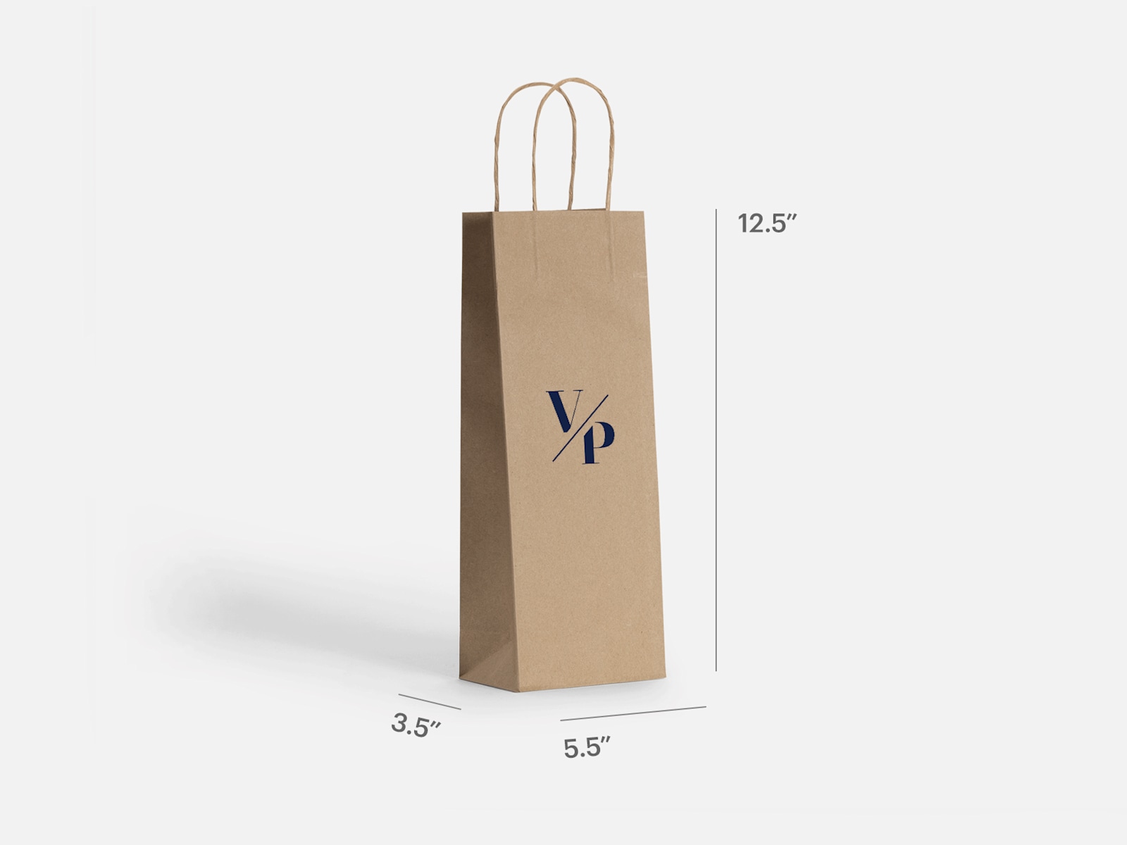 French Luxury Shopping/ Gift Bag Emboss Letters Orange Paper 