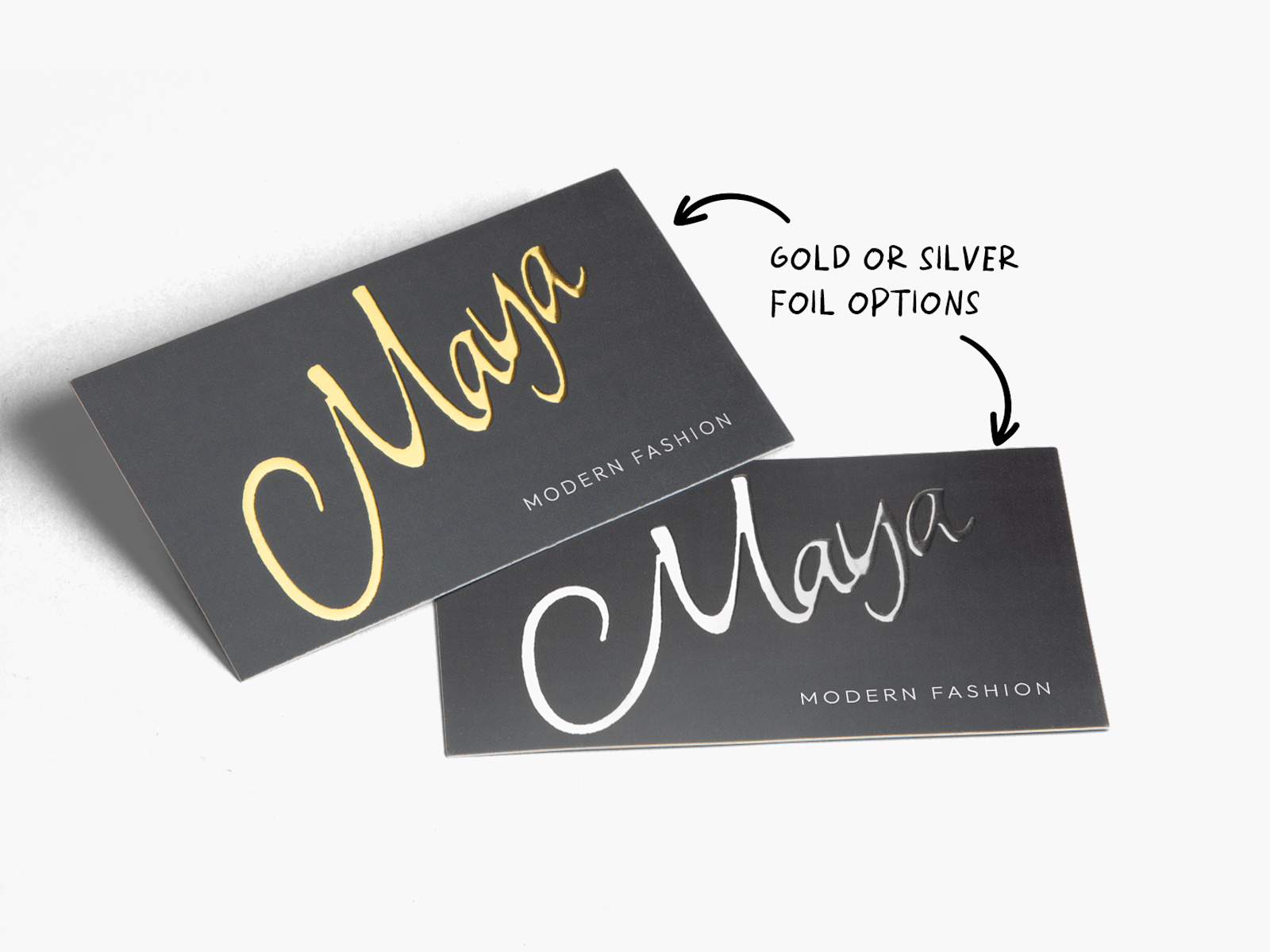 Foil Accent Business Cards, Metallic Business Cards