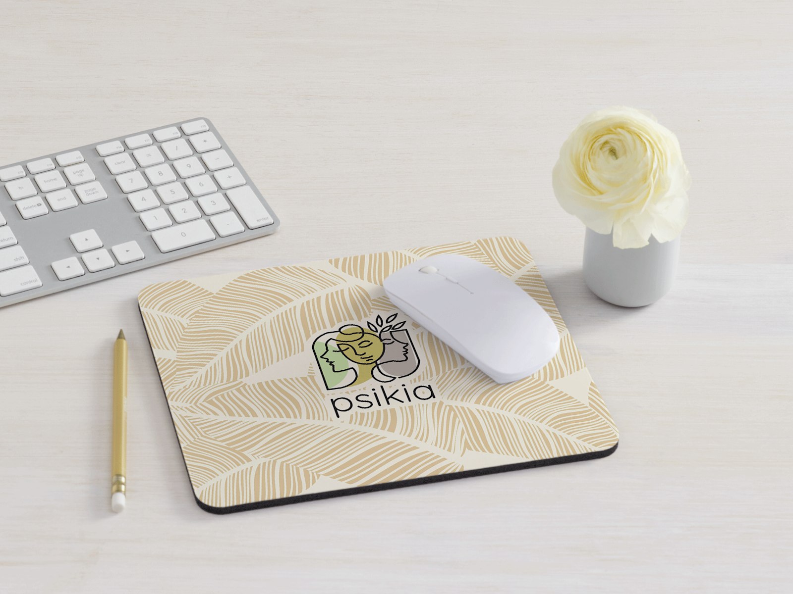 Single Blank White Mouse Pad