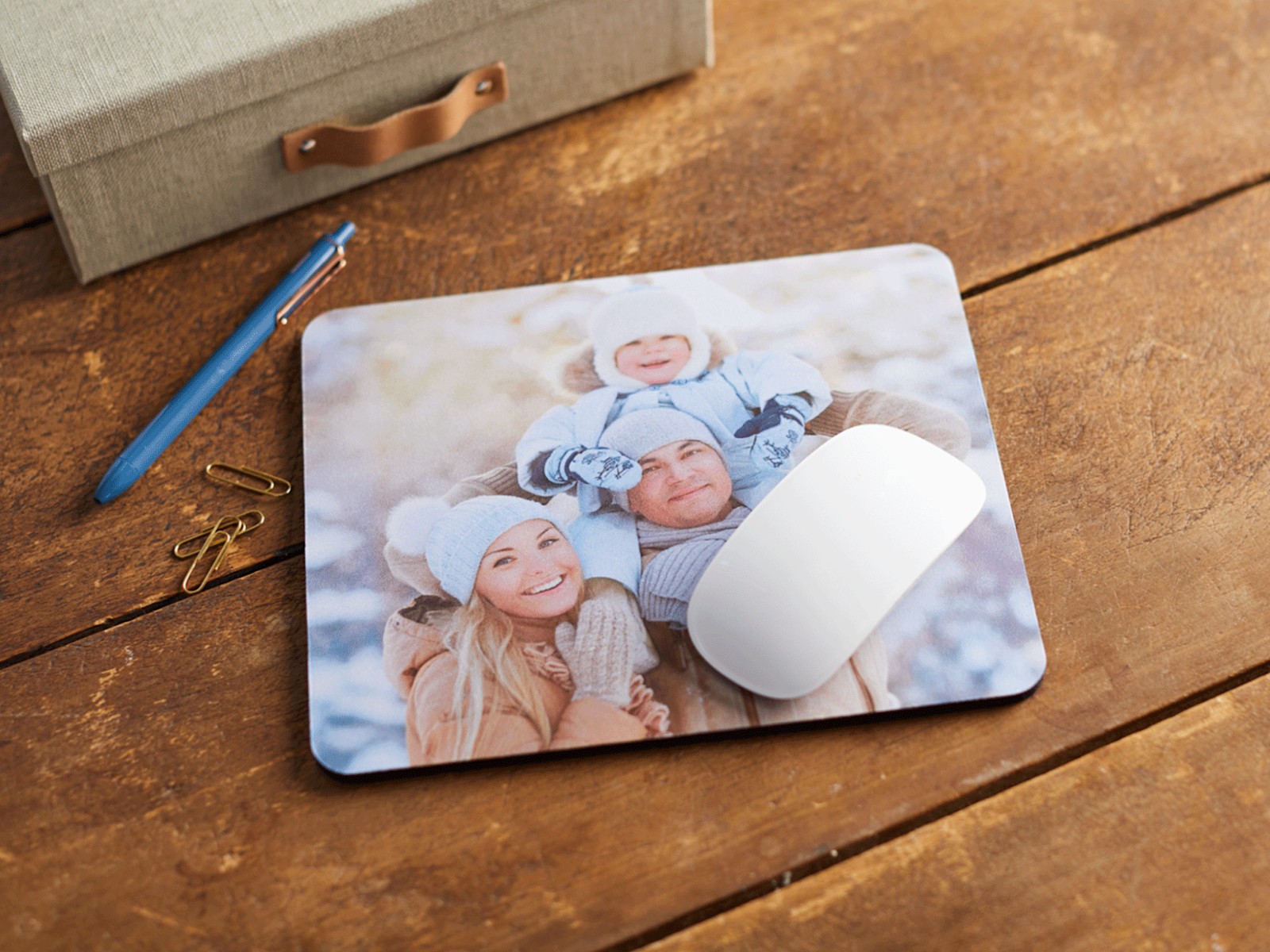 Pen Tray Mat Mousepad Set, Personalized Pen Holder for Desk, Work