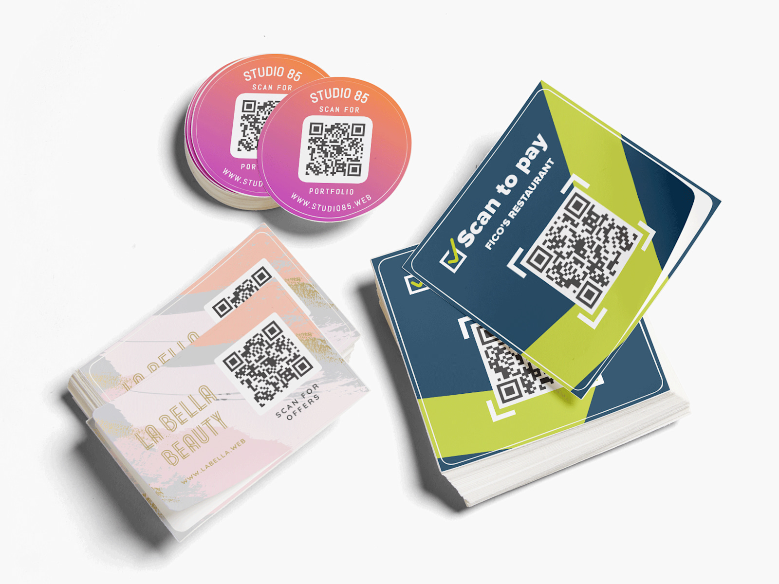 Circular Round Clothes Tags, Hang Tag Custom Printing With QR Code