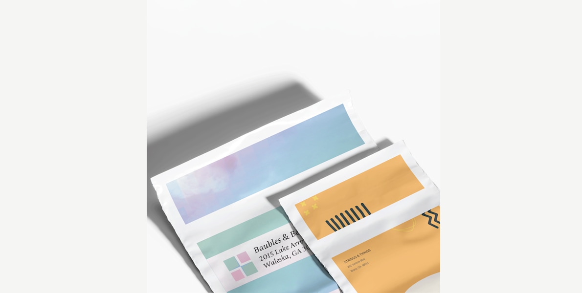 Personalized poly mailers sales