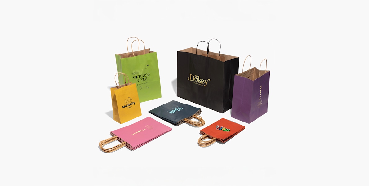 Colored Paper Bags with Handles VistaPrint