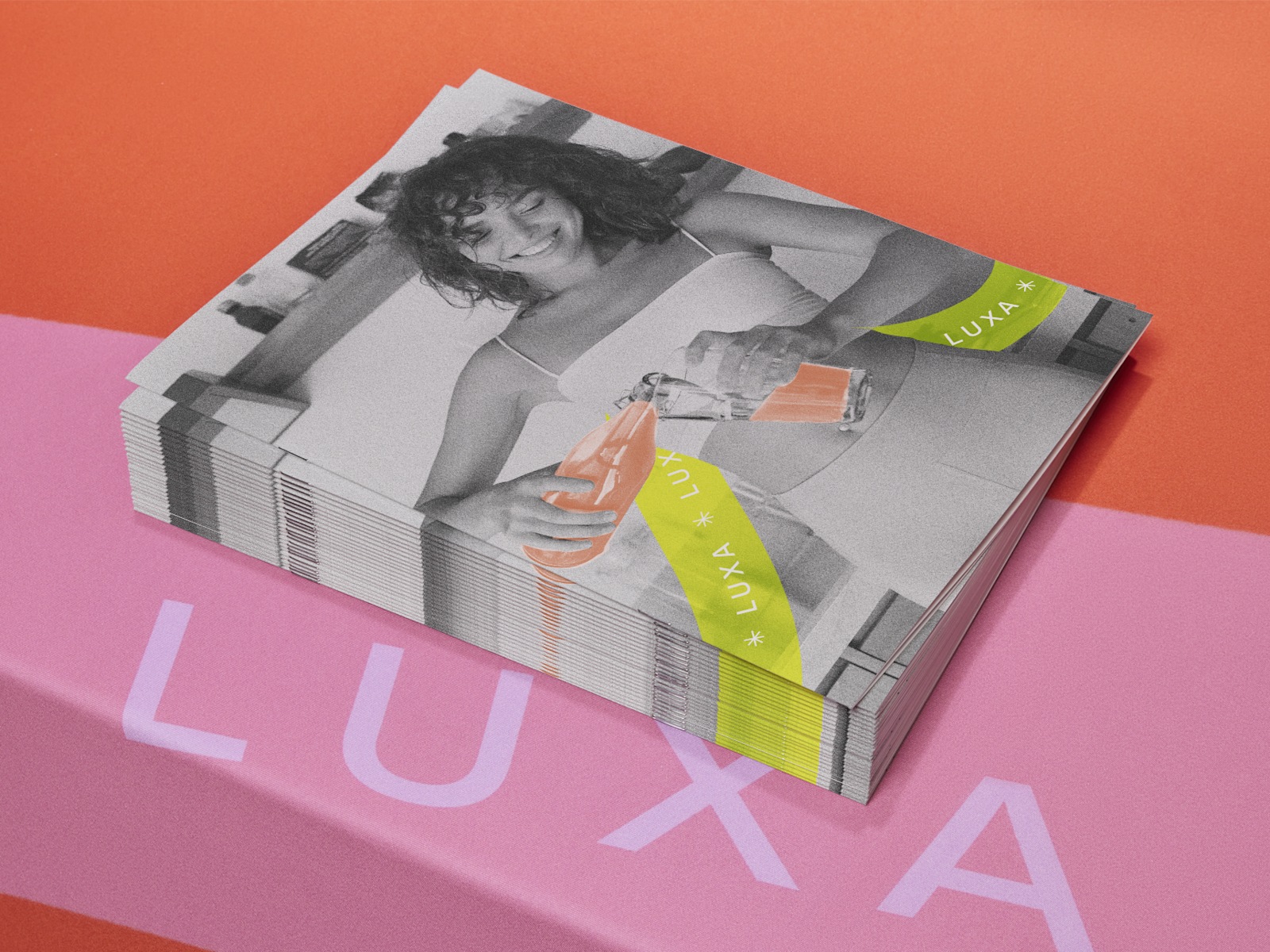 Larger version: A stack of stapled booklets for a health supplements brand.