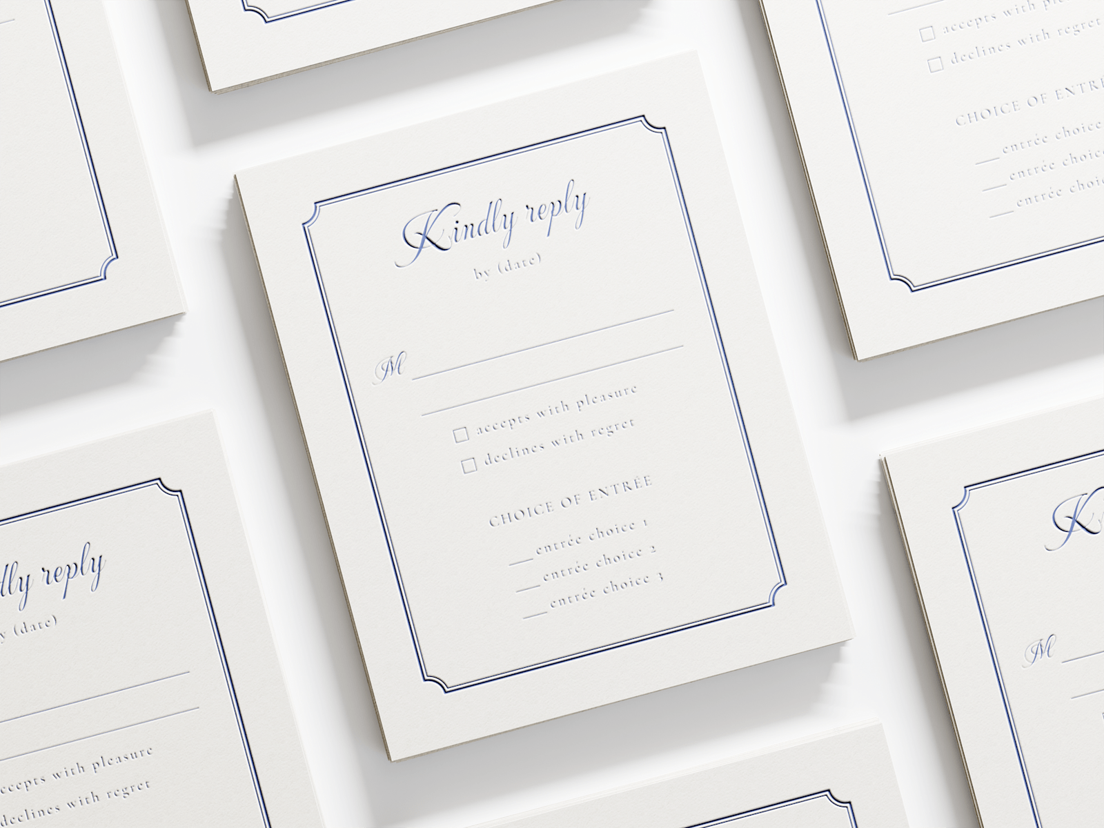 Larger version: A letterpress RSVP card featuring cursive script. 