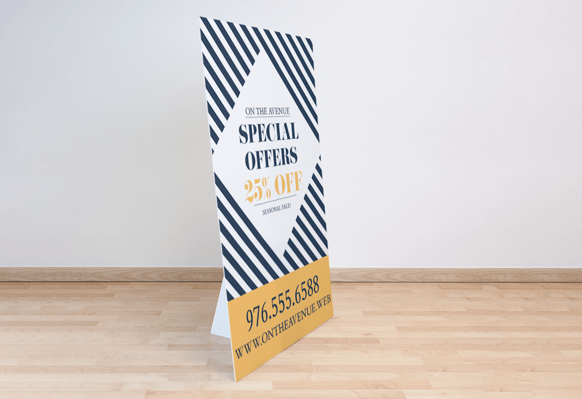 Stand-Up Signs, Custom Floor Standups