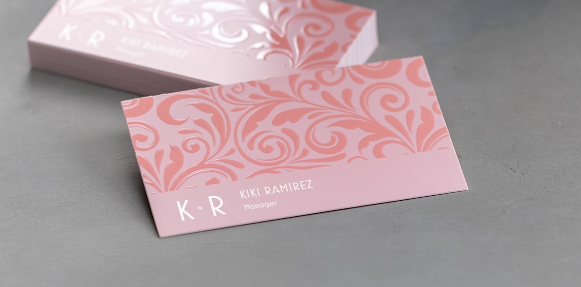 Print embossed business cards ONLINE TODAY