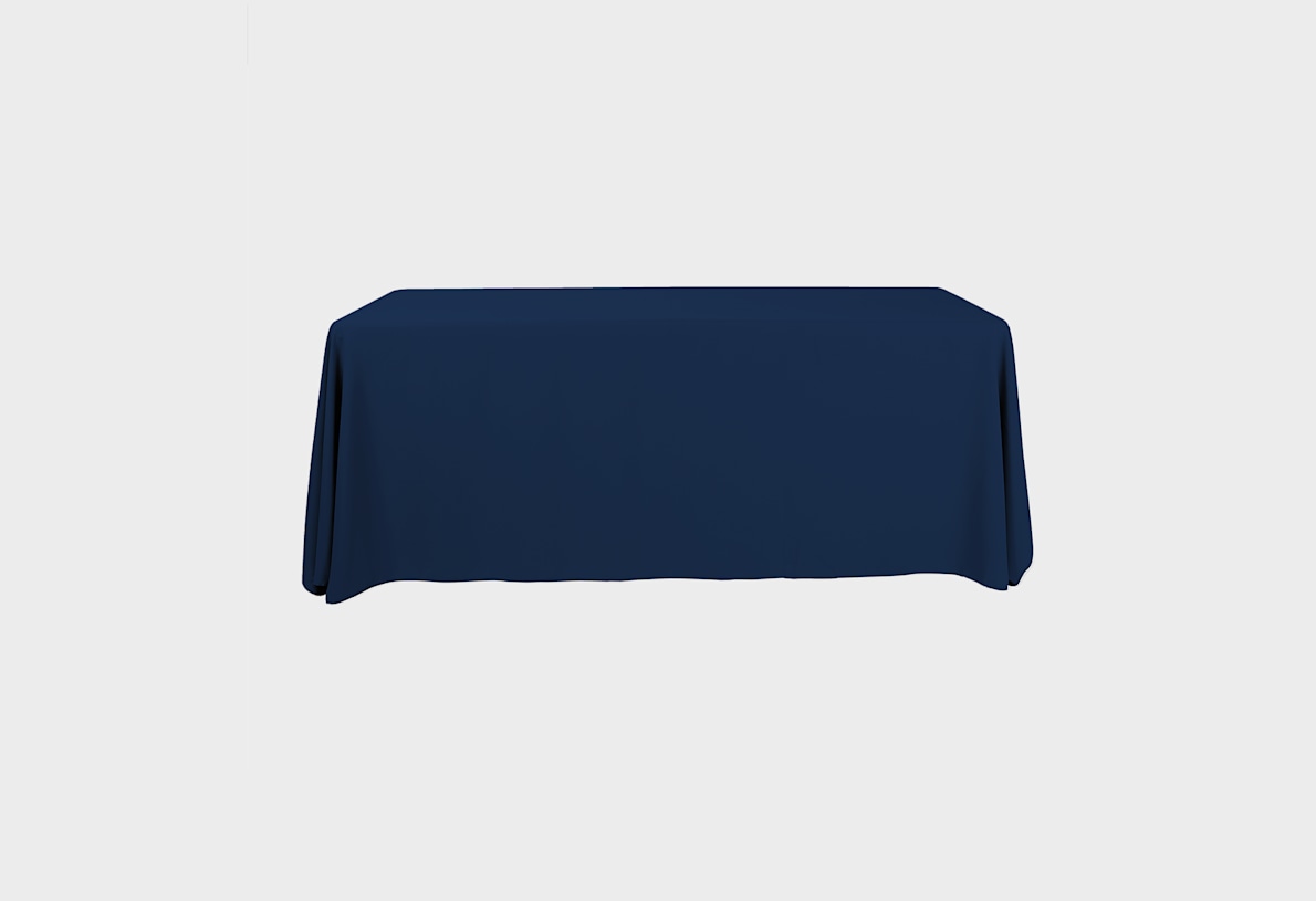 blank trade show table covers