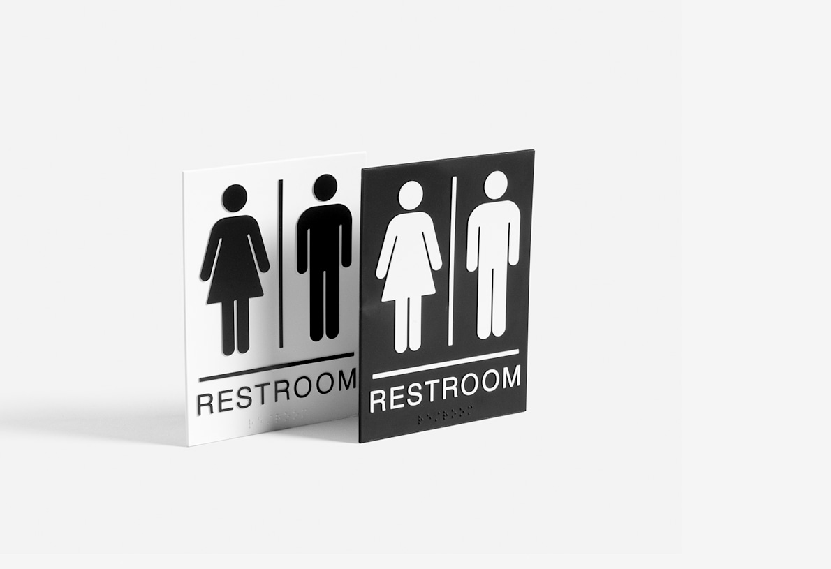 bathroom signs