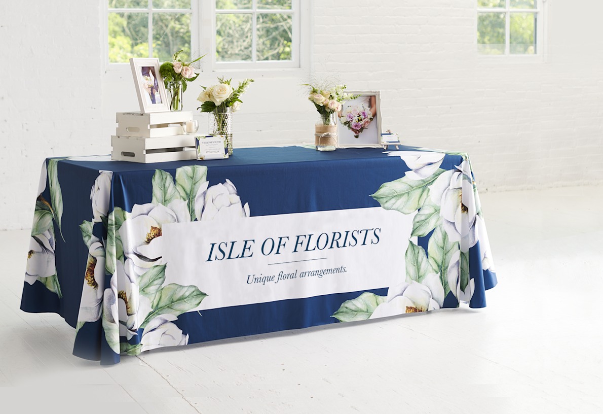 Custom Tablecloths, Fitted Tablecloths with Logo | VistaPrint