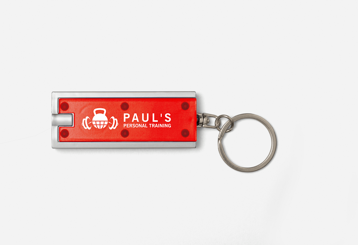 Custom Wooden Rectangle Key Chain Personalized with Your Company