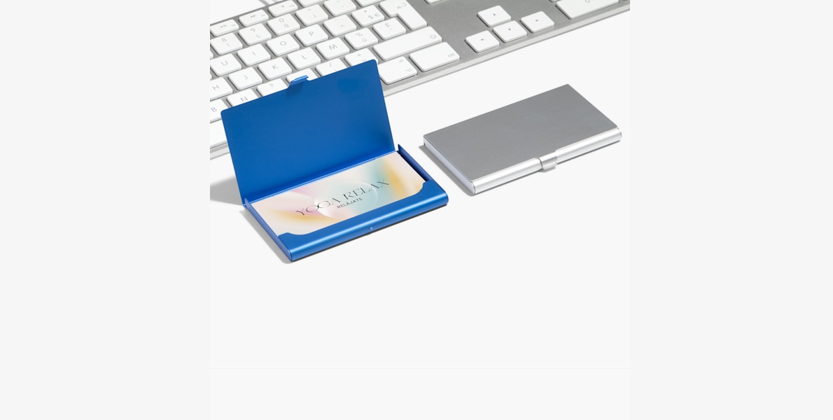 Tarjeteros de aluminio VistaPrint