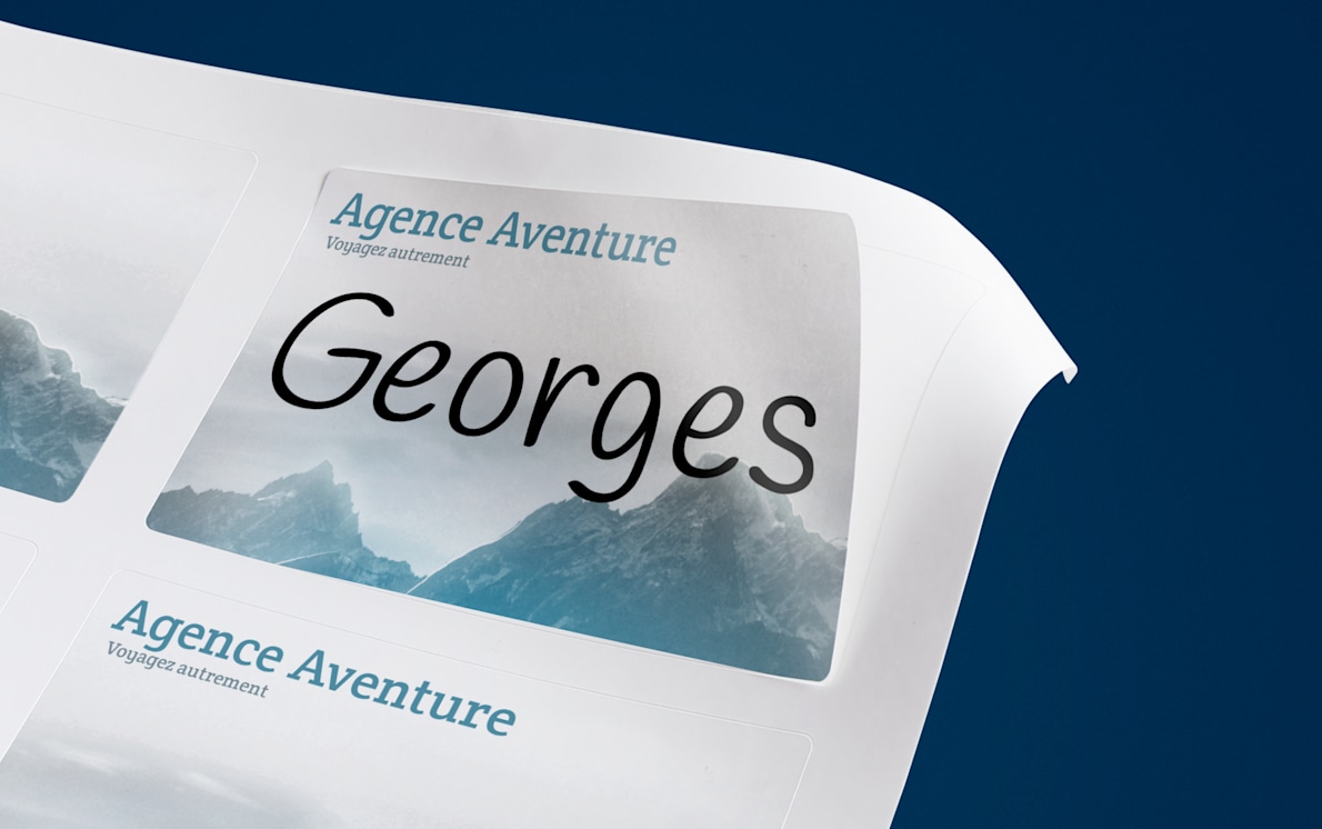 Badges autocollants personnalisés, portenoms autocollants VistaPrint