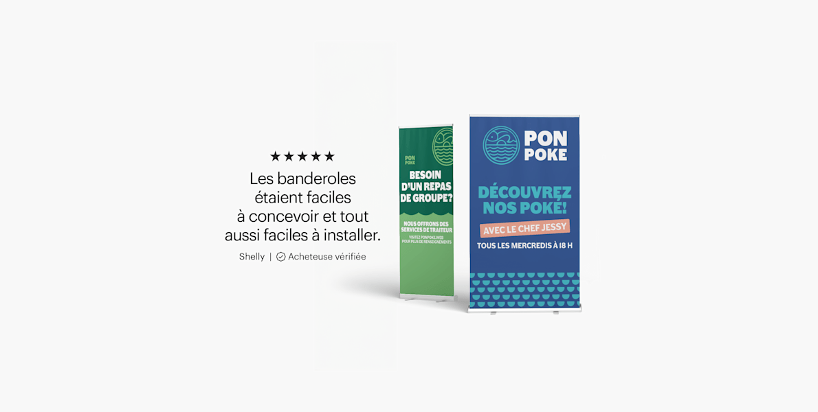 Banderoles rétractables personnalisées et supports | Vistaprint CA