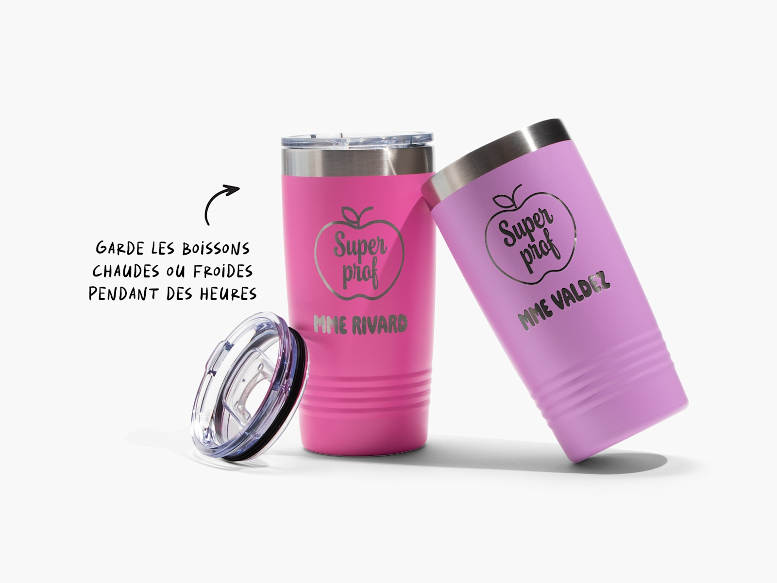 Gobelet - Steel Verres À Vin Acier Inoxydable Set 2 Grand Élégants