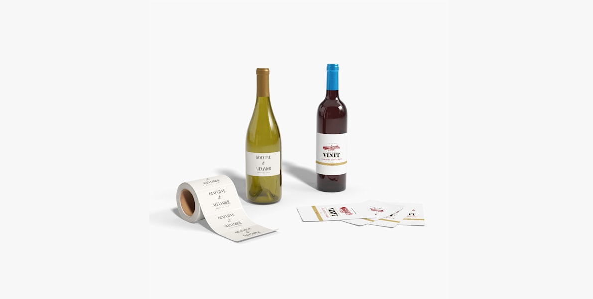 PH PandaHall 80 Étiquettes De Vin Vierges Noires PVC 10x12.4cm - Autocollants Bouteilles