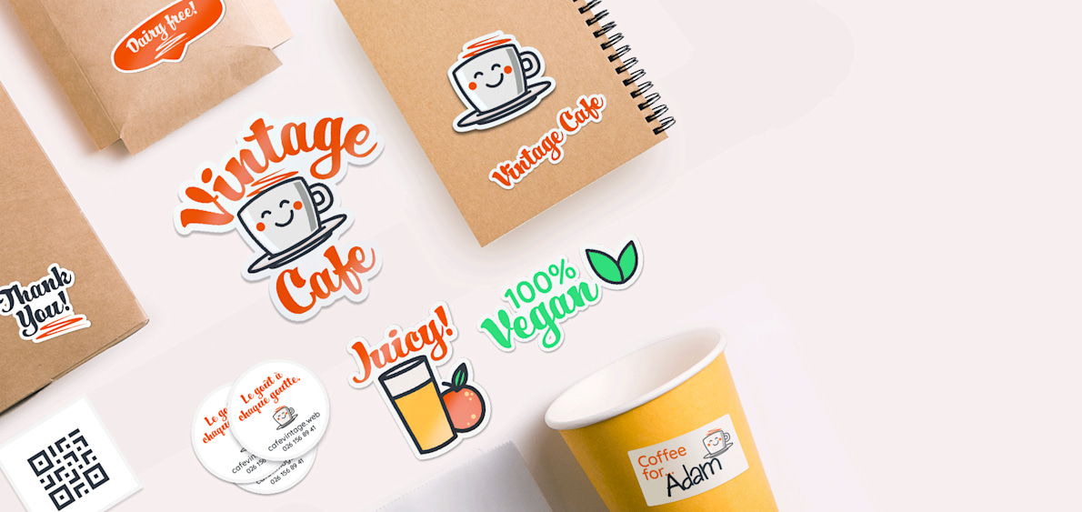 Stickers découpés à la forme, étiquettes imprimées de forme ...