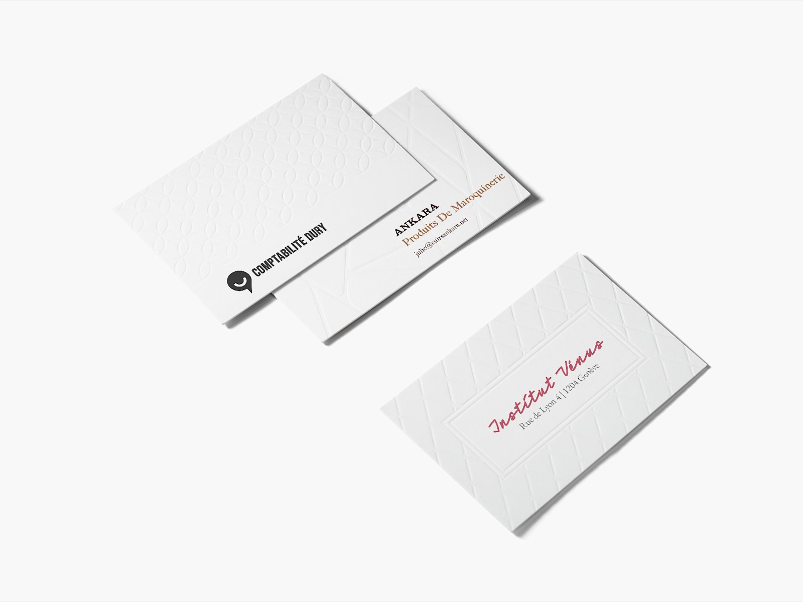 Cartes de visite avec gaufrage 2