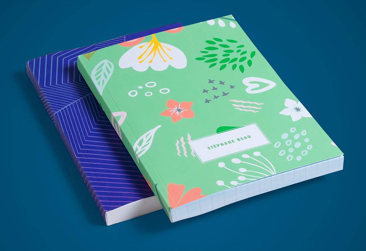 Cahier De Vie Pour Adulte Page De Garde Vierge Carnets personnalisés, carnets avec logo | Vistaprint