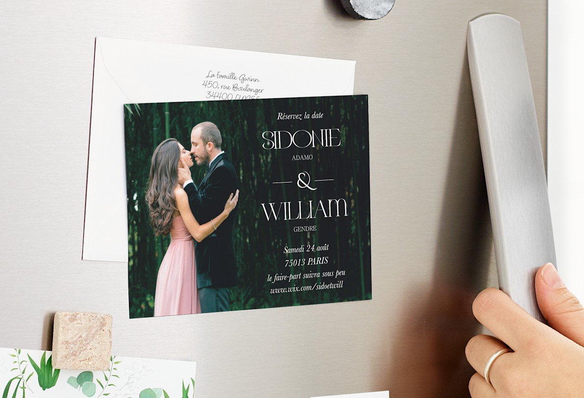 Save the date magnet pour votre mariage | VistaPrint