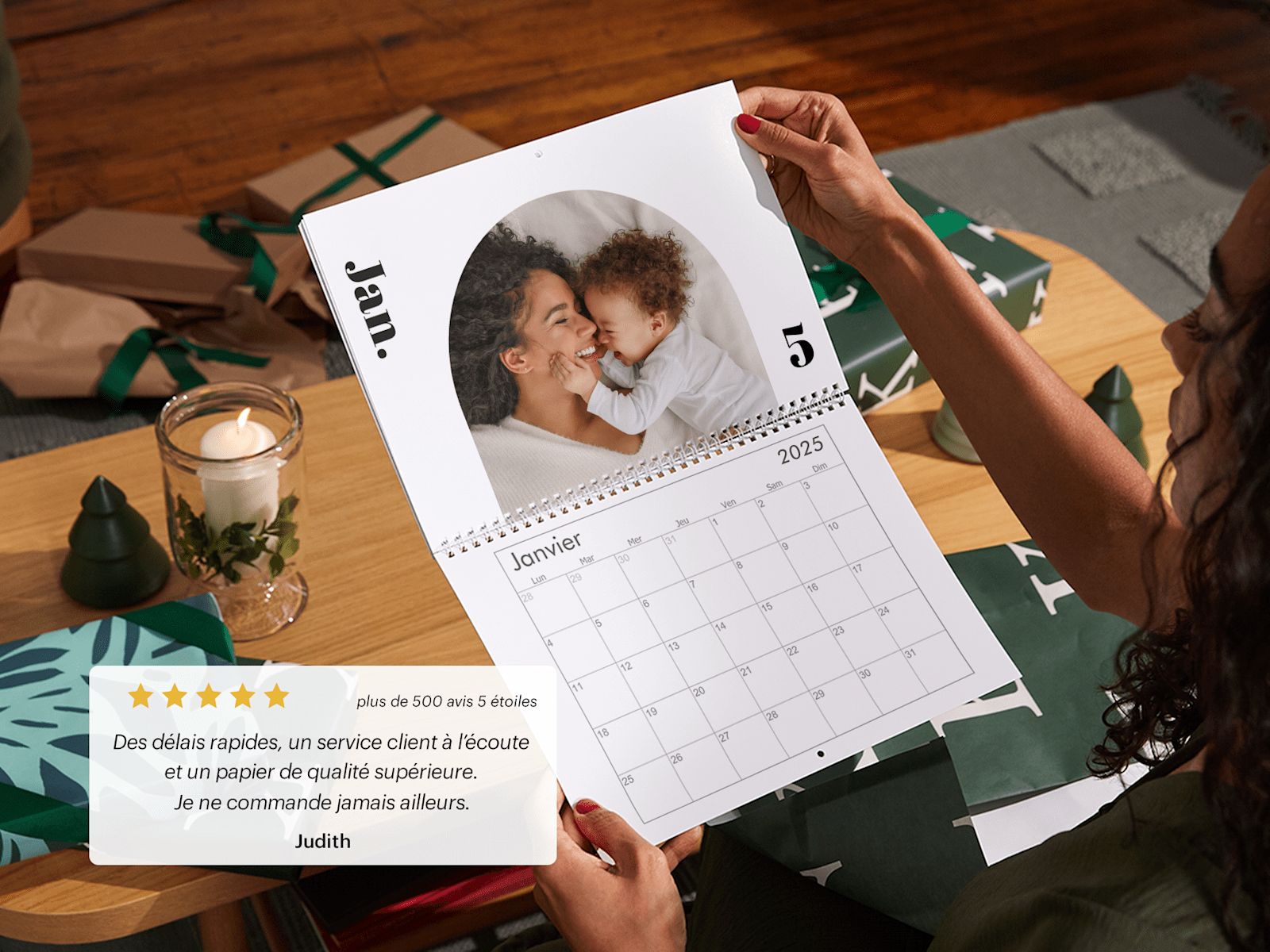 1 Mini Calendrier De Bureau Vert, Mode en ligne