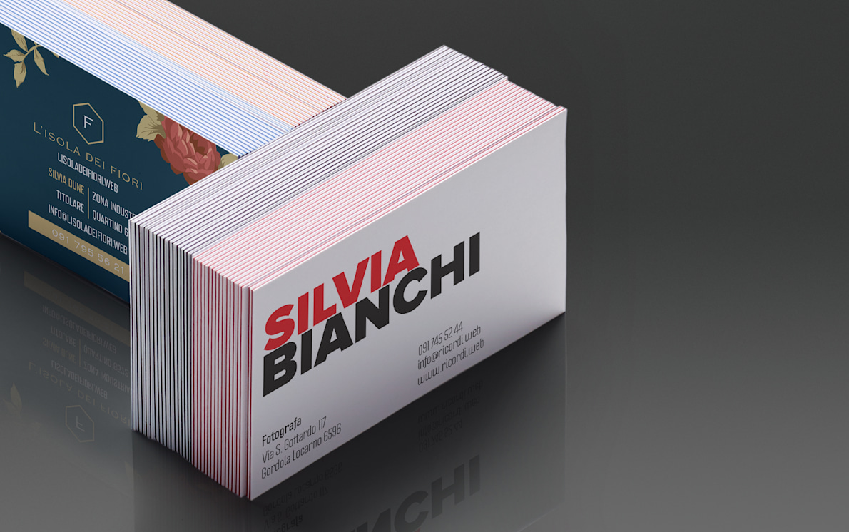 Biglietti da visita a tre strati, biglietti da visita multistrato