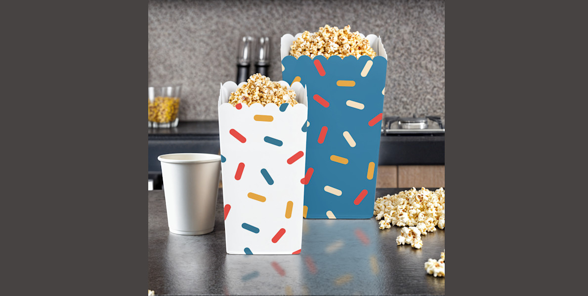 BangShou - 60Pezzi Scatole Popcorn Sacchetti di Popcorn Contenitori per