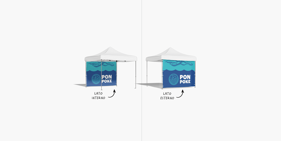 Parete per gazebo pubblicitario 4