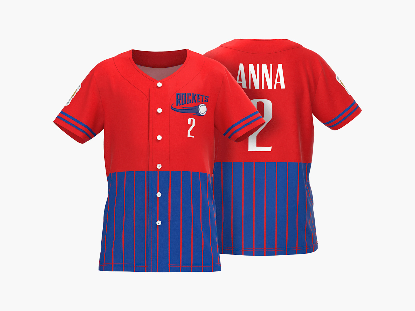 Volledig bedrukt honkbalshirt kids 5