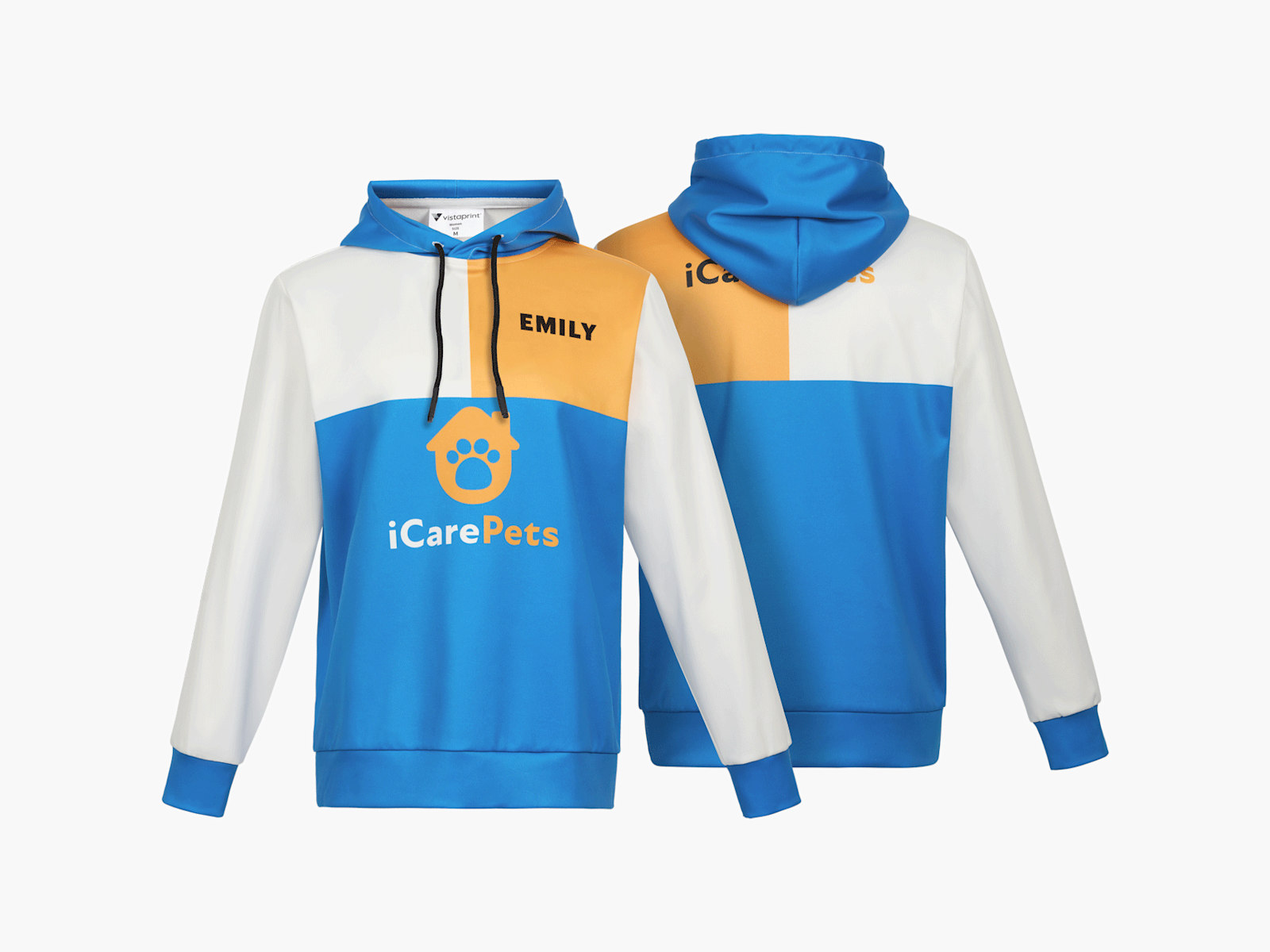 Sweatshirt com capuz performance totalmente personalizável para mulher 3