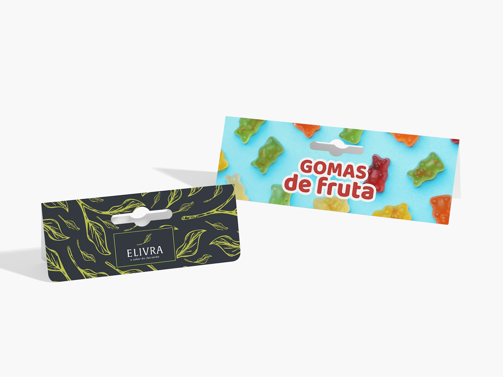 Cartões duplos fecha-sacos impressos personalizados