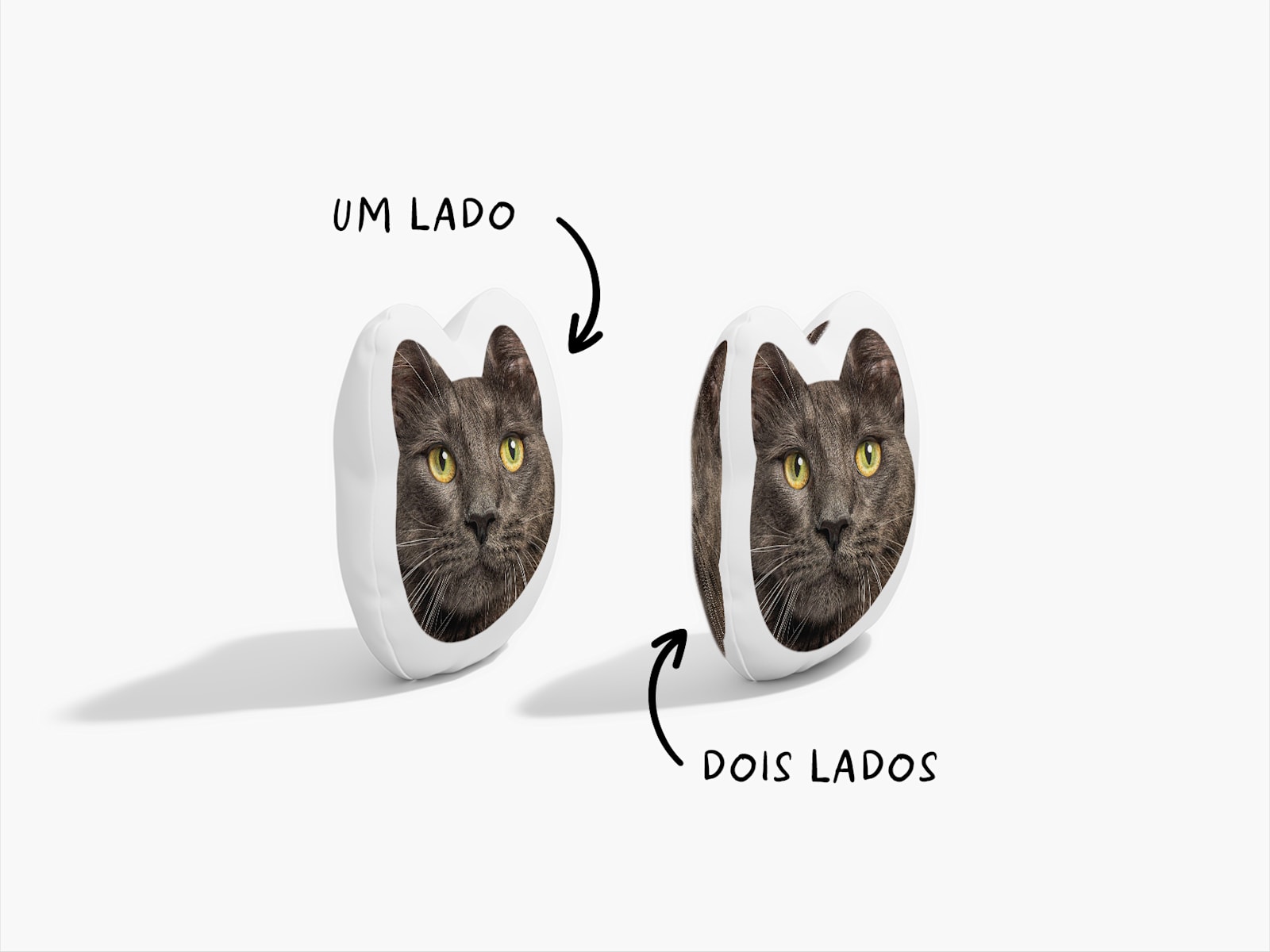 Almofadas 3D em forma de cabeça de animal 3