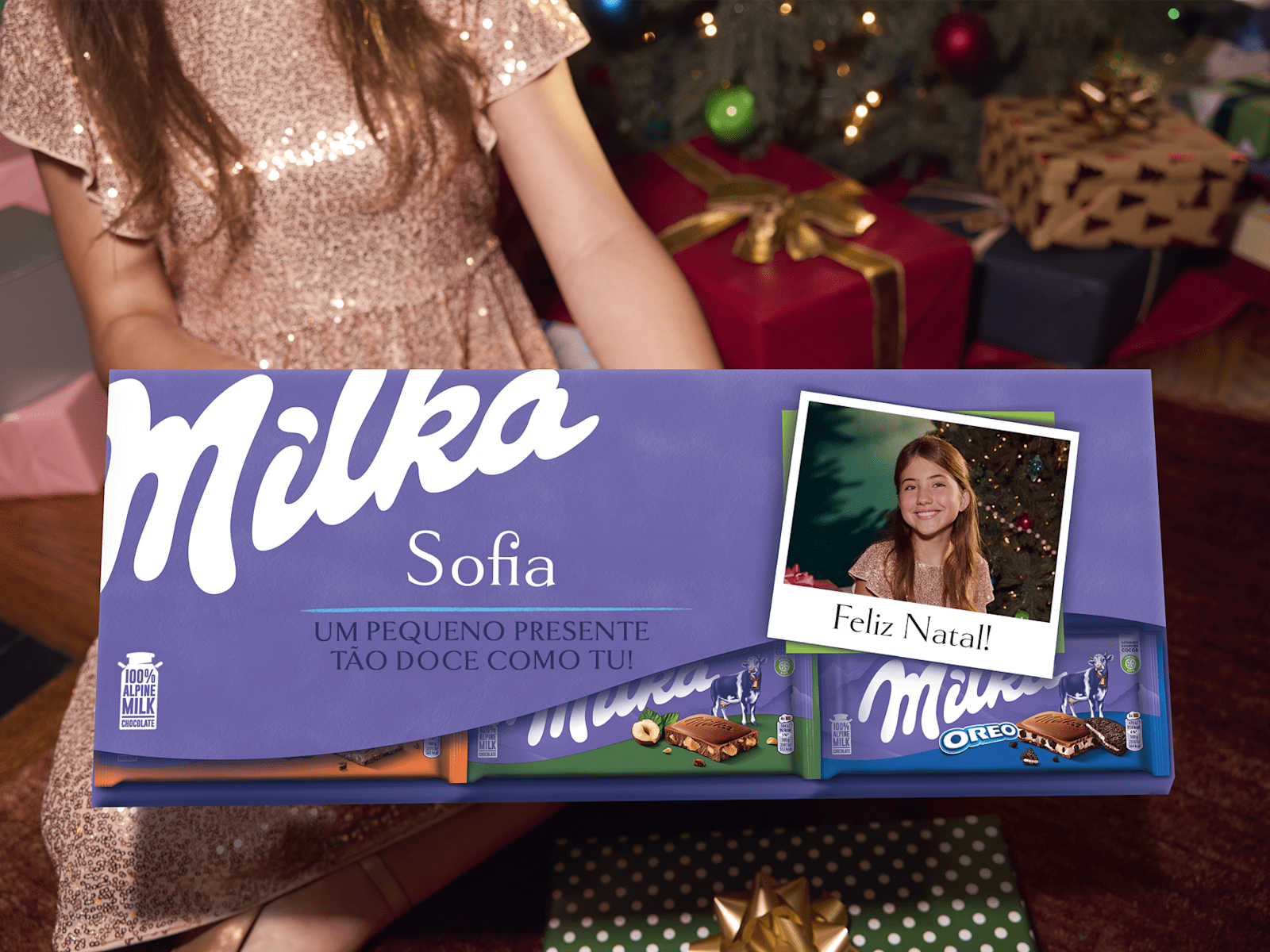 Barras de chocolate Milka gigantes personalizadas 2
