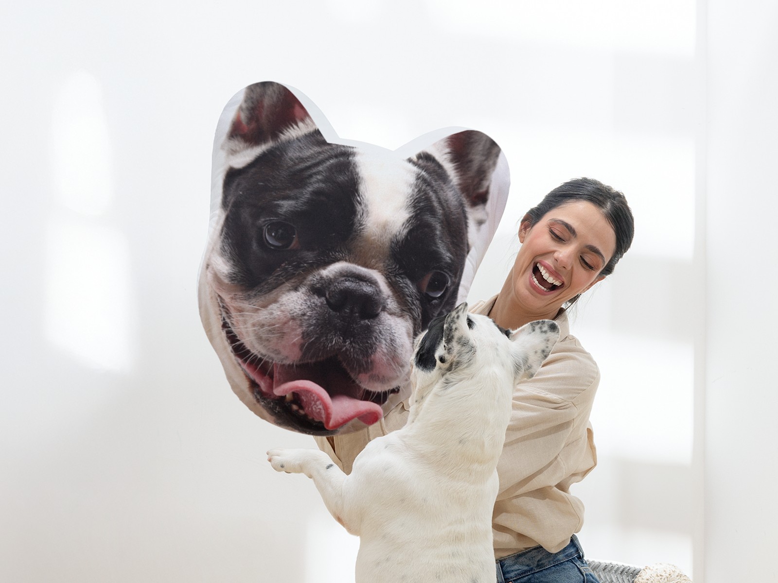 Almofadas 3D em forma de cabeça de animal 5