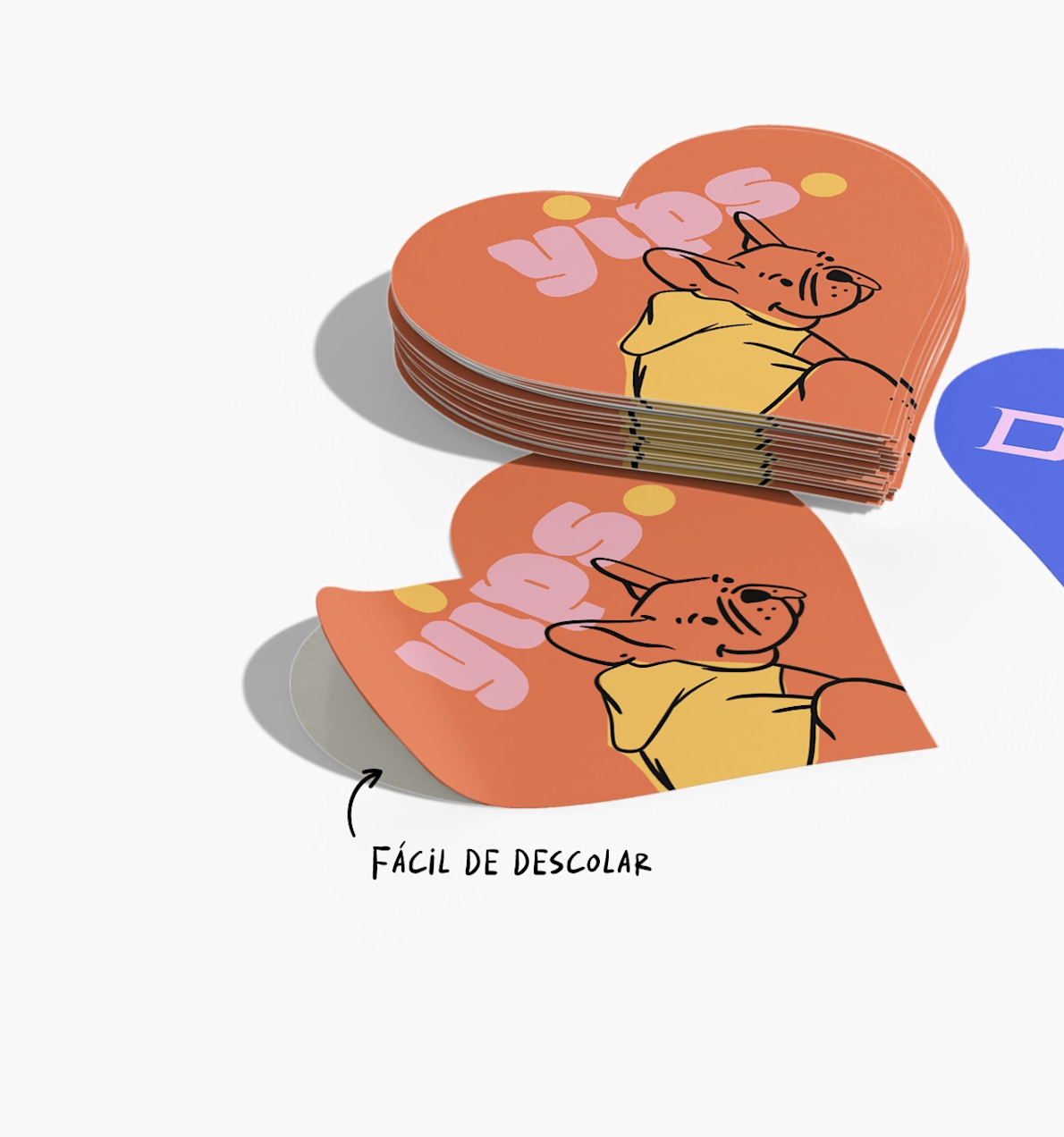 Autocolantes personalizados em formato coração 3