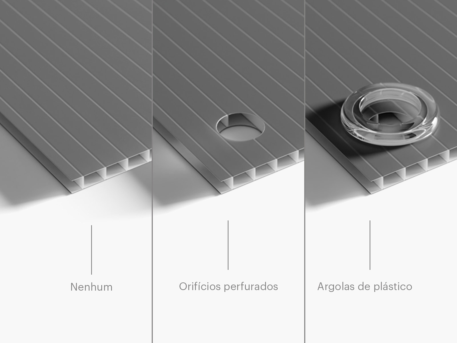 Placas de plástico canelado 3